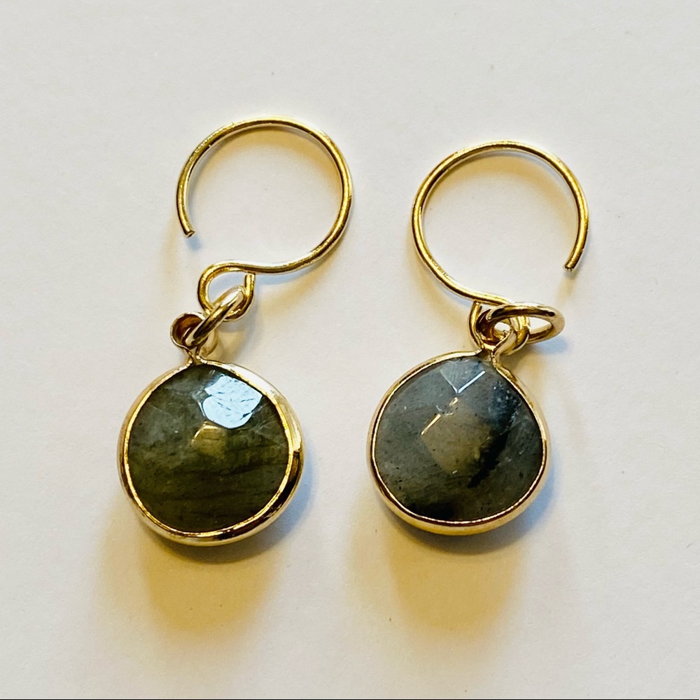 Genuine Gemstone and 14k Gold Earrings